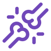 Two purple crossing tools (wrenches) with sparkles, symbolizing maintenance or tools.