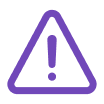 ion_warning-outline - www.billient.ai - www.billient.ai Purple warning triangle icon with an exclamation mark in the center