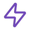 Purple lightning bolt logo