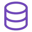 Database icon representing data storage in a UI